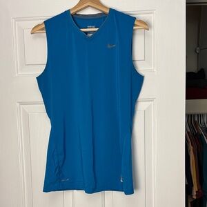 Nike Pro Women's Bright Blue Muscle Tee